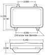 Truck-Lite Bus Products 4-3/4'' X 6-1/2'' Sealed Clear 07082C
