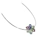 Made with Swarovski Elements� Multi Crystal .925 Sterling Silver 16" Length 1mm Omega Chain Necklace with Lobster Clasp