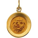 14K Yellow Gold 11.5 Rd Baptism Pend Medal