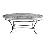 Provence Round Oval Outdoor Coffee Table - Black - 54 - Frontgate - Patio Furniture
