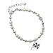 Checkered Race Flag Czech Pearl Beaded Charm Bracelet [Jewelry]