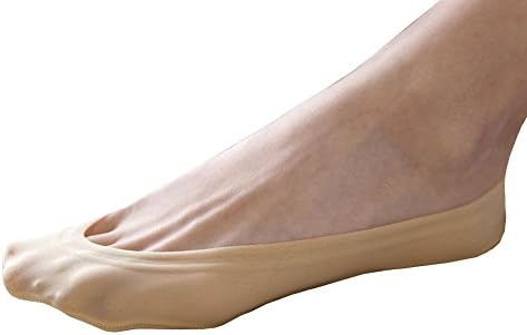 CAcB Women's Invisible Thin Cooling Silicone-lined Socks
