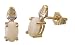 9ct Yellow and White Gold Ladies Opal Birth Stone Earrings