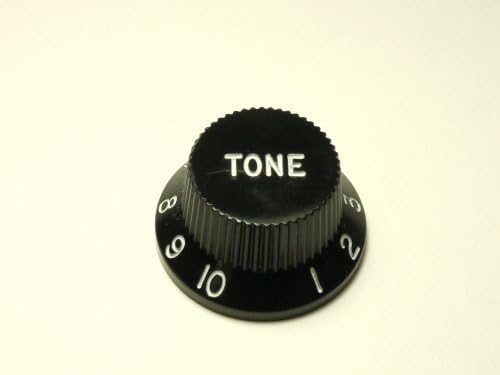 MIJ Tone Knobs for Fender Stratocaster Inch (Black)