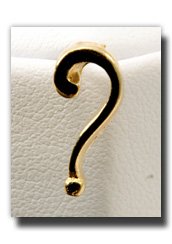 Golden Question Tie Tack and Lapel Pin (Gold) - Gold Question Mark Neck Tie Tack - Question Mark Tie Tack for Wearing - Mens Gold Tie Tack - Boys Tie Tack - Tie Tack and Lapel Pin Clothing Accessory - Tie Tack and Lapel Pin Jewelry - Question Mark Shaped Tie Tack and Lapel Pin to Wear
