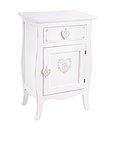 Shabby Chic Comodino 1A-1C Lisette Bianco