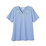 Alfred Dunner Endless Summer V-neck Embroidered Top by Alfred Dunner