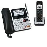 Buy AT&T 84100 DECT 6.0 Corded Cordless Phone, Black Silver, 1 Base and 1 Handset