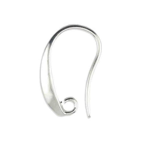 Beadalon Earwire Medium Back Ring Nickel Free Silver Plated, 4-Piece