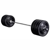 York Barbell Solid Rubber 160 Kg Olympic Training Barbell Set