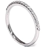 .20CT White Gold Diamond Anniversary Wedding Guard Ring