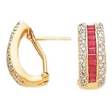 14k Gold, Diamond & Ruby Earrings (1.92ctw)