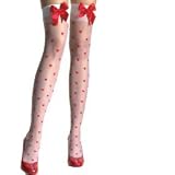  : Leg Avenue Sheer lycra woven hearts stockings