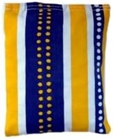 **Blue and Yellow Stripe** Microwavable and Freezer Safe Handybag Mini