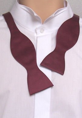 Swagger & Swoon Self-Tie Plain Burgundy Extra Long Bow Tie