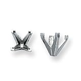 Platinum 4 Prong Princess V-End Setting 5mm