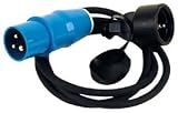 ADAPTERLEITUNG, 1,5 m CEE-Stecker + Schuko-Kupplung