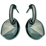 Swarovski Crystal Black Satin Earrings