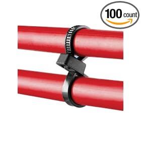 Panduit PLB3S-M0 DOUBLE LOOP CABLE TIE 2.8" WEATHER RESISTANT BLACK (package of 100)