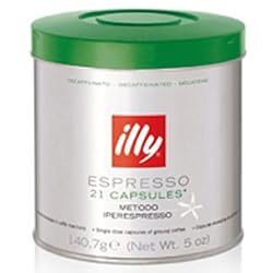 illy iperEspresso Capsules Decaf Coffee, 5-Ounce, 21-Count Capsules