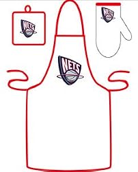 New Jersey Nets Grilling Apron Set - BASKETBALL Sports Merchandise