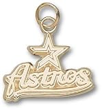 Houston Astros Astros Star Logo 1/2 Pendant - 14KT Gold Jewelry