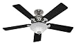 Hunter Fans 21433 52 Sonora Traditional Energy Star Antique Pewter Ceiling Fan w/ Light & Blades