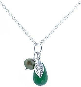 Green Jade and Green Pearl Necklace Bridesmaid Necklace Wedding Jewelry Green Bridesmaid Necklace Christmas gift for her