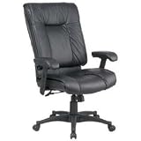 Office Star Products EX93823 Executive High-Back Chair, 28 in.x30 in.x46-1/2 in., Black