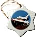 Space Shuttle - 3 Inch Snowflake Porcelain Ornament