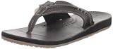 Reef Men's Leather Marbea Thong Sandal,Black,11 M US