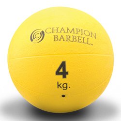 Rubberized Medicine Ball-Yellow 8.8 lb (EA)