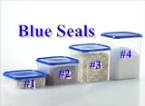 Tupperware Modular Mates Square #2. Brilliant Blue Seal