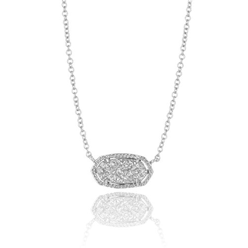 Kendra Scott Elisa Pendant - Platinum Drusy Silvertone