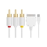 Micropix - ALL IPOD'S/IPHONE'S COMPOSITE AV CABLE WITH USB AND DOCK CONNECTOR - COMPATIBLE WITH THE LATEST 3.0/3.1 SOFTWARE