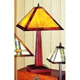 Arts and Crafts Table Lamp New Hand Crafted (Caramel/Root Beer) (25H x 15W)