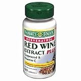 Natures Bounty Resveratrol Red Wine Extract Capsules - 60 ea (3 pack)