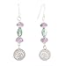 Round Cut Out Fern Leaf Dangle Earrings in title=