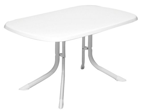 MWH-Garden & Home Gartentisch oval,140x90cm, weiß Stahlrohrgestell weiß, Kettalux-Platte Reviews