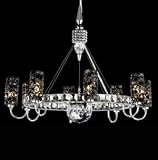 Schonbek EL2218RV Silver / Rave Strass Geometrix--Elements Crystal Eight Light Up Lighting Chandelier from the Geometrix--Elements Collection