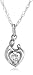 Sterling Silver Mother & Child April Birthstone Pendant by Janel Russell, 18