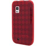 Flexi Gel SKin TPU Glove with RED PLAID CHECKERED Design Soft Cover Case fo ....