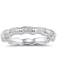 0.05 Cts Diamond Ring in 18K White Gold