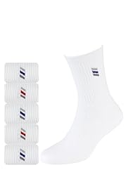 5 Pairs of Cotton Rich Diagonal Striped Sports Socks with Stay New™ Technology
