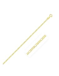 1.5mm 14K Yellow Gold Figaro Anklet
