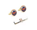 MLB New York Mets Cufflinks and Tie Bar Gift Set