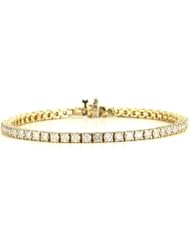 14k Yellow Gold Four Prong Diamond Tennis Bracelet (H-I Color, I1-I2 Clarity)