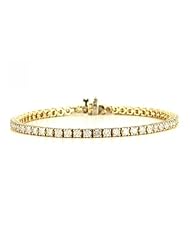 14k Yellow Gold Four Prong Diamond Tennis Bracelet (H-I Color, I1-I2 Clarity)