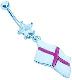 Jules Body Jewellery-Belly Bars-George Cross Belly Bar-10mm Size