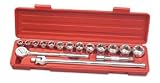 1/2-Inch Drive Pro Socket Set Crv (SAE) Notched - 17-Piece